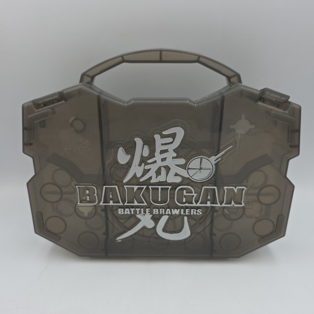 Bakugan Battle Brawlers STORAGE CASE w' HANDLE Transparent Gray | Holds 18 plus